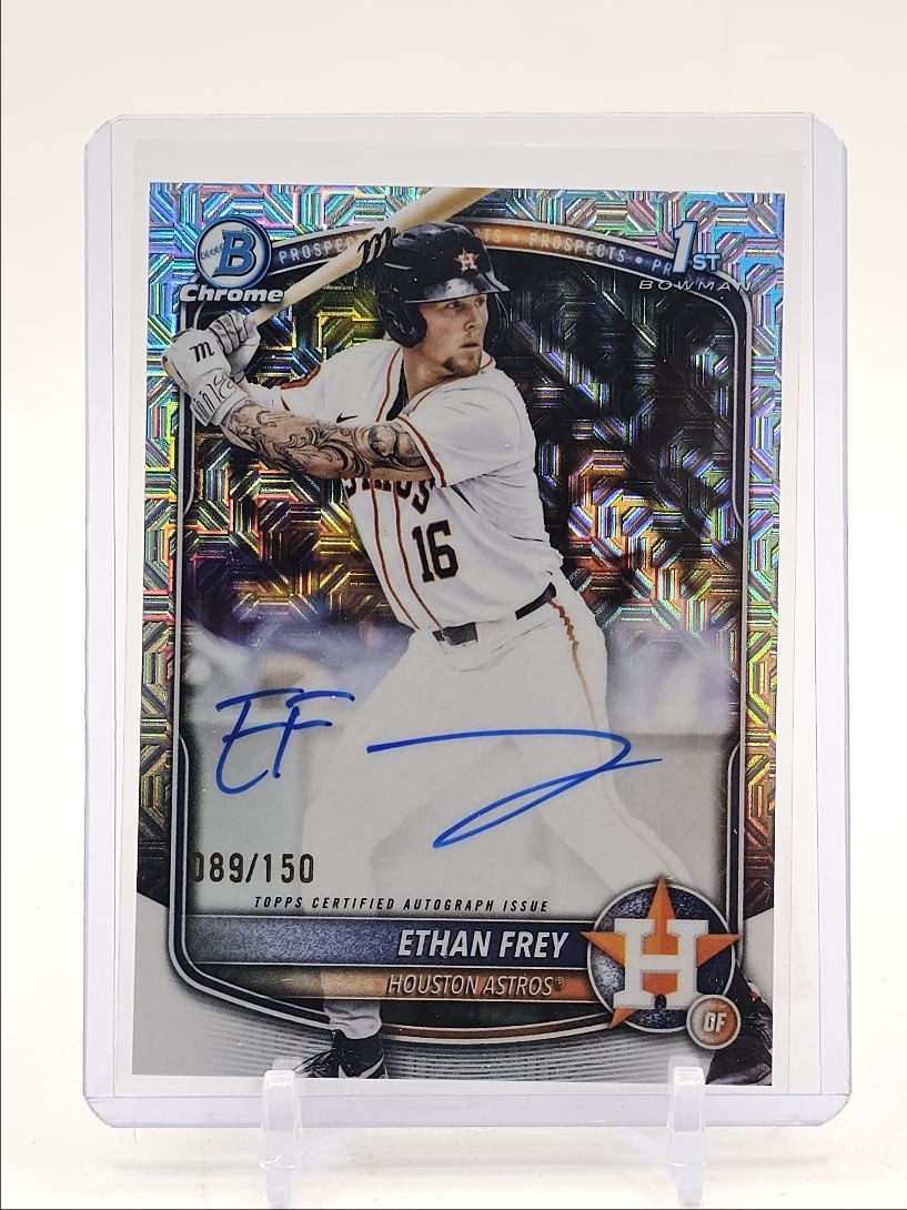 ETHAN FREY 2025 BOWMAN CHROME DRAFT 1ST HTA CHOICE AUTO /150 Q0282