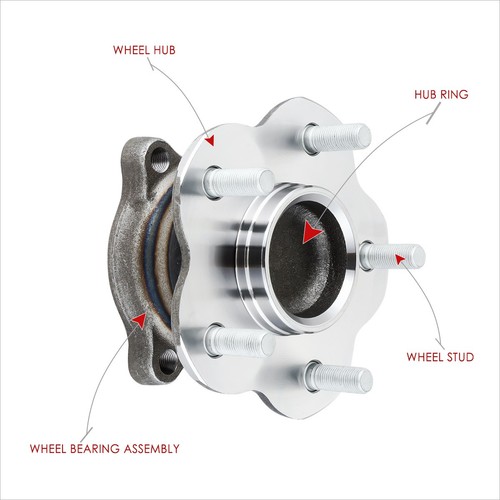 Rear Left Driver/Right Passenger Wheel Bearing Hub for 02-09 Altima Maxima Quest - Picture 6 of 7