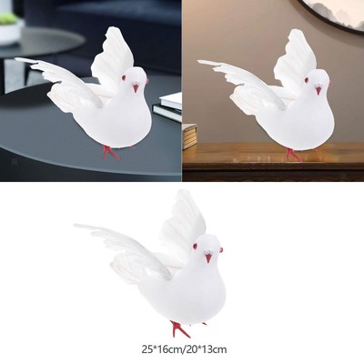 Artificial Pigeon Decoration Foam Bird Figurine for Balcony Office Farmhouse