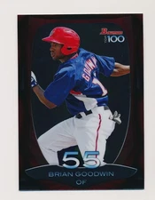 BRIAN GOODWIN ⚾ 2013 Bowman Chrome Top 100 Prospects Insert #BTP-55 Nationals