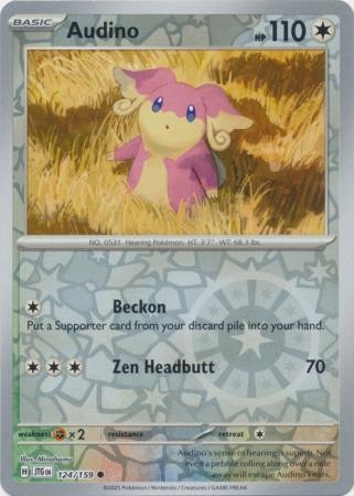 AUDINO 124/159 JOURNEY TOGETHER POKEMON (REVERSE HOLO, NM)