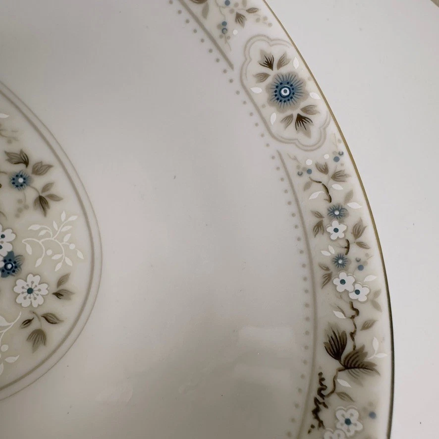 Tazón ovalado Royal Doulton Mandalay porcelana fina floral adorno dorado T.C. 1079 Foto 3 de 4