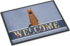 BB5648MAT German Shepherd Welcome Doormat 18X27 Front Door Mat Indoor Outdoor Ru