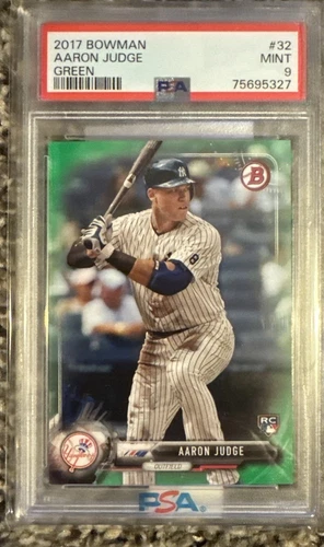 2017 Bowman Aaron Judge Green /99 Rookie PSA 9 RC YANKEES SSP MVP!!!