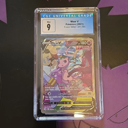 Pokémon Mew V Alternate Full Art Ultra Rare 251/264 Fusion Strike CGC 9 Holo