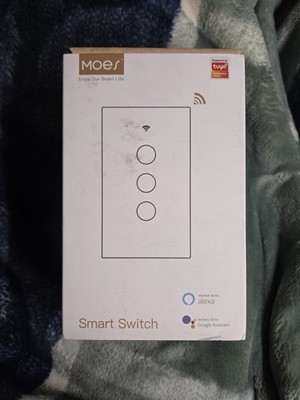 Moes 4 Gang Smart Switch - Wifi - Tuya App - Home Assistant - Smart Home - Black