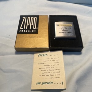 Zippo Rule Caterpillar Safety Award Winners York 1975 Measuring Tape Vintage