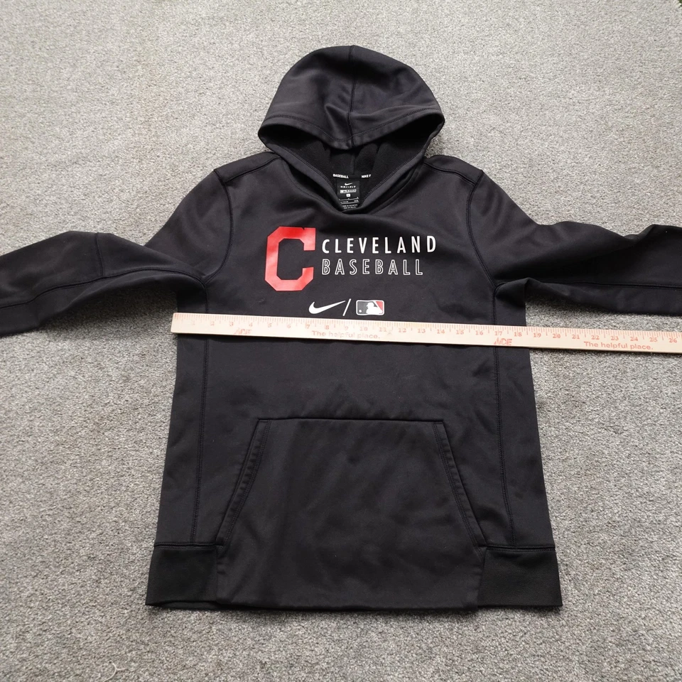 Cleveland Guardians Sudadera con Capucha Juvenil Grande Negra MLB Béisbol Nike Dri-FIT Pullover Foto 4 de 4