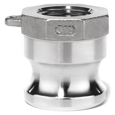 Usa Industrials Bulk-Cgf-273 Cam And Groove Fitting, 304Ss, A, 4'' Adapter X 4''