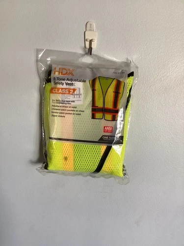 New In Package HDX 2 Tone Safety Vest Adjustable  - product listing photo