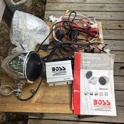 BOSS Audio Systems MC420B 3 Inch Motorcycle Speakers and Amplifier Sound System