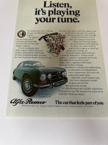 New Framed Print Alfa Romeo 1750 2000 GTV GTaM 105 Series Magazine Advert Retro - Picture 12 of 18
