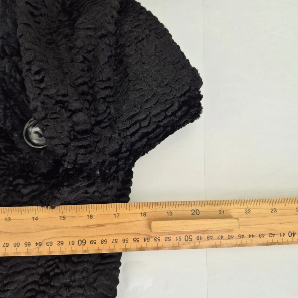 Abrigo Colección DEBENHAMS Talla 10 Negro Mujer Piel Sintética Botón... - Imagen 3 de 4