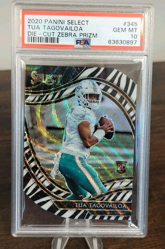Tua Tagovailoa [Zebra Prizm Die Cut] #345 2020 Panini Select card