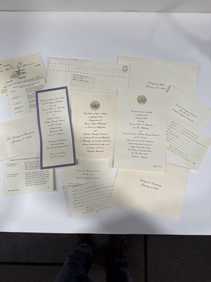 1999 Maryland Gov Inaugural Invite, Parris Glendening, Kathleen Kennedy Townsend