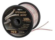 100 ft. Spool High Performance 16 Gauge Speaker Wire, Oxygen Free Pure Copper...