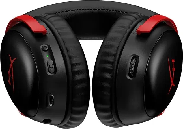 HP HyperX Cloud III Wireless schwarz/rot – Wireless-Gaming-Headset - Bild 3 von 4