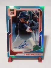 Angel Genao 2026 Donruss Baseball Optic Rated Prospect Auto Carolina Blue /49
