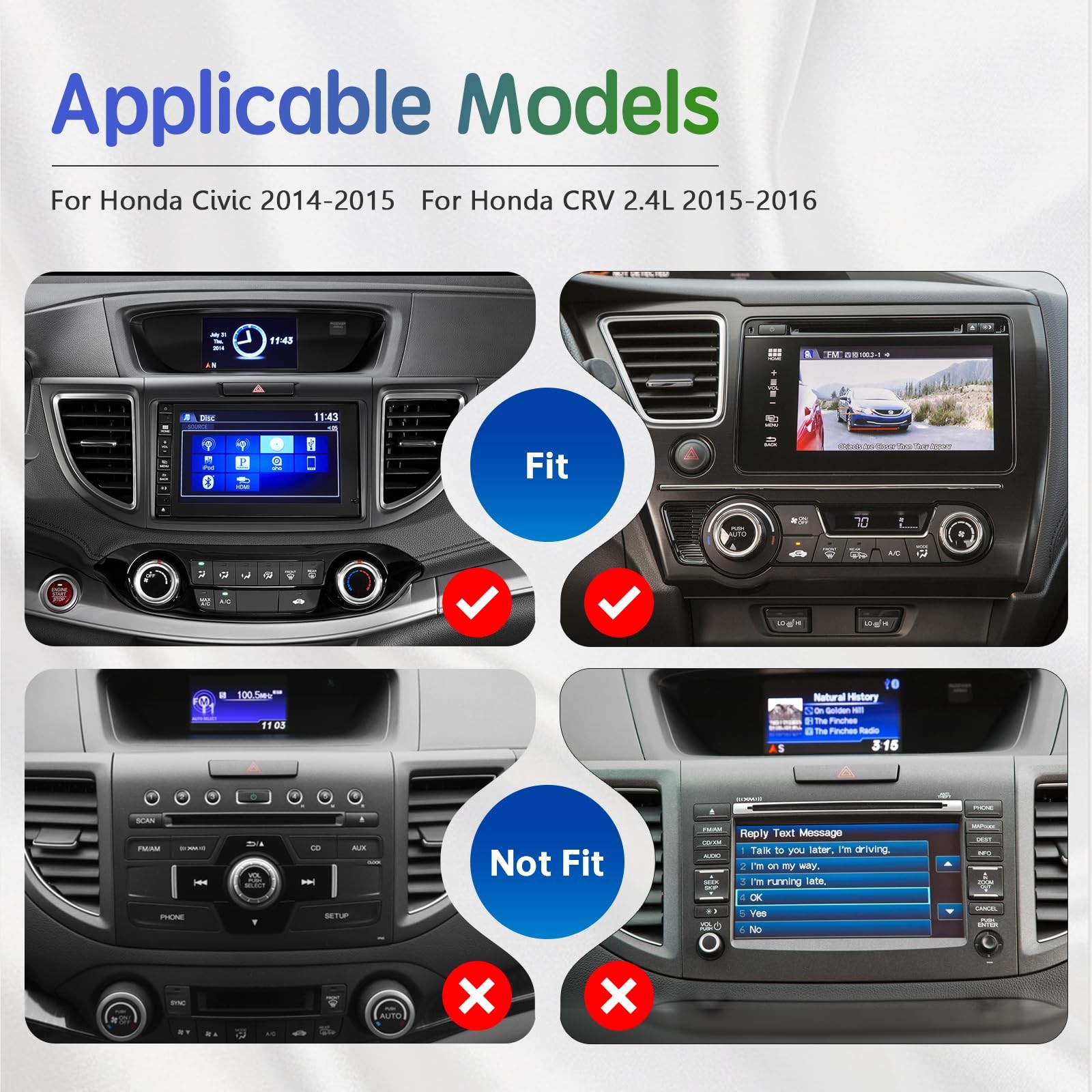 16PIN Car Radio Wire Harness with Canbus Adapter for 2015-2016 Honda CRV 2.4L...