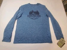 Free Country Shirt Mens Size Med Blue Long Sleeve Activewear Tech Adult New, NWT