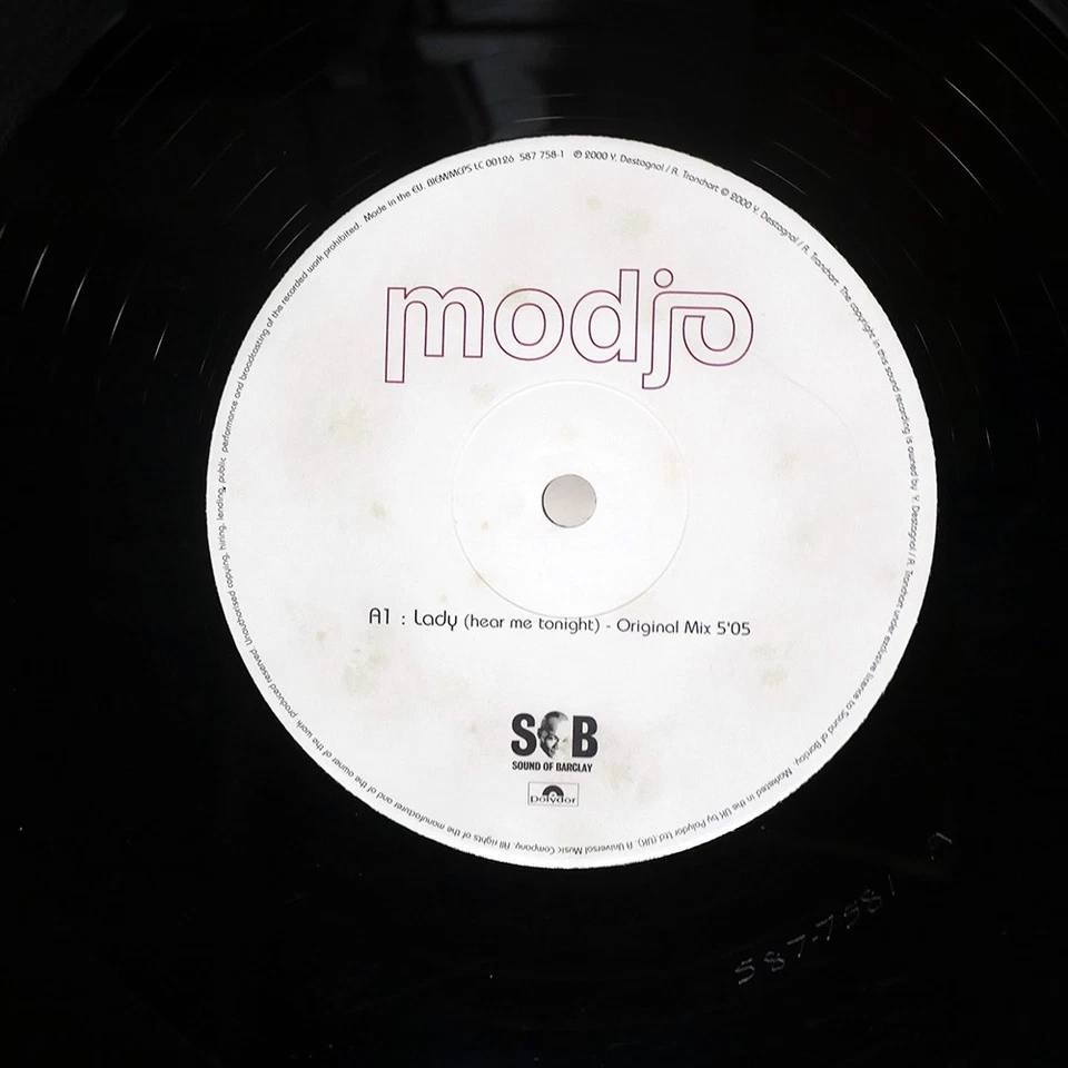 MODJO LADY (HEAR ME TONIGHT) SOUND OF BARCLAY 5880000 UK VINYL 12 - Image 3 of 3
