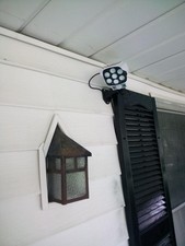 77 LED Solar Motion Sensor Lights, Wireless Fake Security Camera with Remote