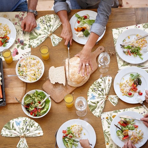 Versatile 24-Pc Napkin Set with Nature-Inspired Design for Elegant Gatherings - Picture 8 of 9