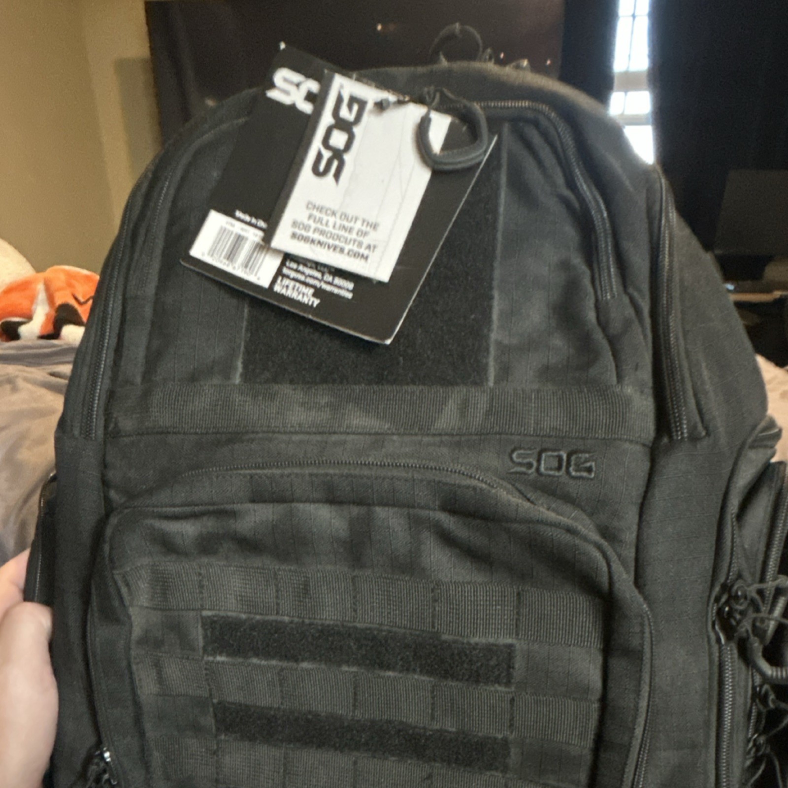 SOG Tactical Pistol Range Backpack Black Nylon, Padded, External Pockets New