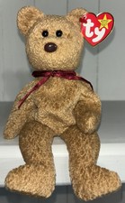 RARE Ty Beanie Babies Curly The Bear 1996 / 1993 Tag With Errors 105 Tush Stamp
