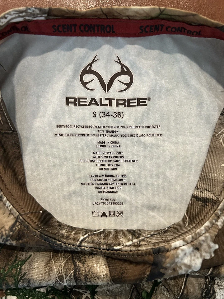 REALTREE Scent Control Camo Long Sleeve Size S (34-36) - Image 4 of 4