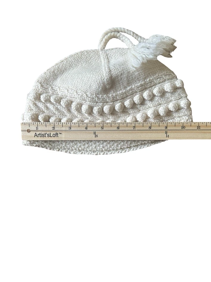 Sombrero para mujer Ralph Lauren 100 % lana crema tejido con borlas RALPH Ralph Lauren Foto 4 de 4