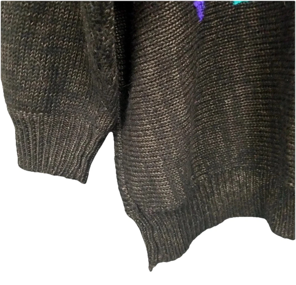 Distinctly Different 复古多色串珠闪亮针织毛衣 尺寸 44 1980 年代 80 年代 — 第 3/4 张图片