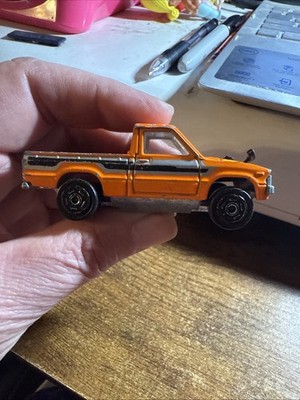 Majorette 1980s Toyota Orange 4x4 Pickup Truck Vintage Diecast