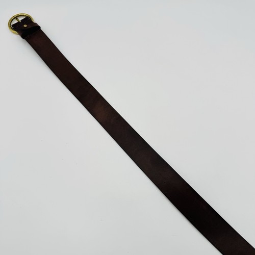 Amsterdam Heritage tg. Cintura in pelle marrone 100 M L fibbia tonda in ottone Olanda - Foto 7 di 11