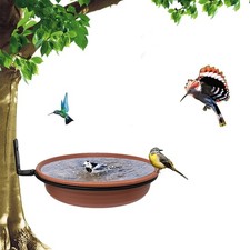 Bird Feeder Bath Tray Tree Mounted 8.5 Steel Dish for Outdoor/Indoor Use