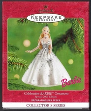2001 Celebration Barbie #2 Series Hallmark Keepsake Holiday Barbie Ornament New