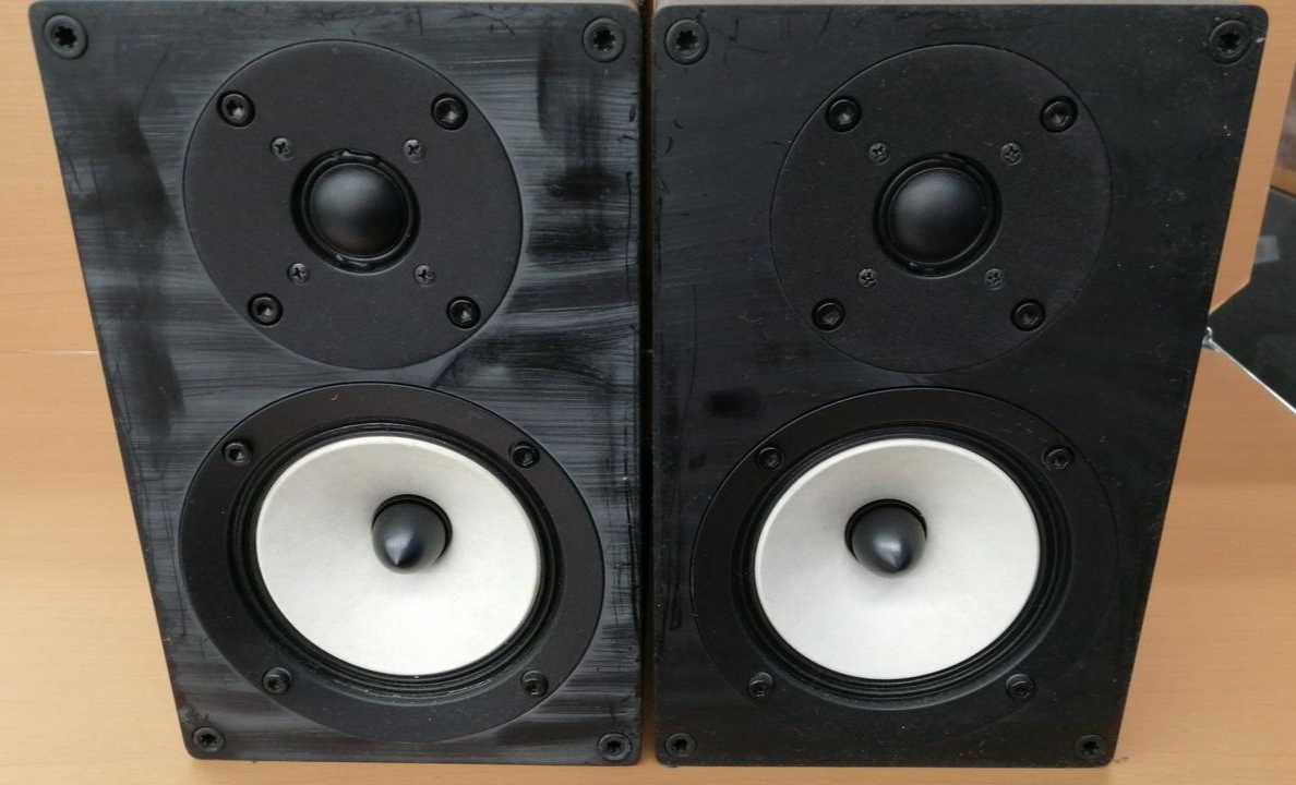 ONKYO D-055 スピーカー ブラック ONKYO D-055 BookShelf 2 Way Speakers Set Dynamic Woofer 12cm