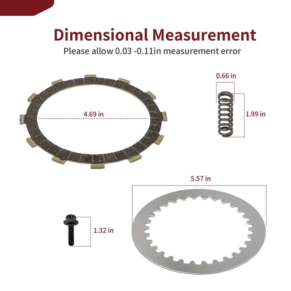 Placas de acero de fricción de embrague de alta resistencia con perno de resorte para Yamaha YZ250 2002-2024 Foto 3 de 4