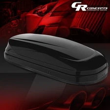 GLOSSY ROOF TOP STORAGE BOX BAGGAGE CARGO CARRIER W/ LOCK 53" L x 34" W x 15" H