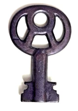 Vtg Key Double Bit Hollow Barrel Skeleton Key Old Padlock Trunk Big A At Top