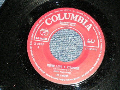 Les Fingers Japan 1965 7"45 NEVER LOVE A STRANGER Like The VENTURES Sound - Bild 6 von 11