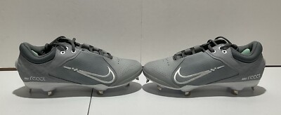 New Womens US 9 NIKE HYPERDIAMOND 4 ELITE METAL SOFTBALL CLEATS CZ5917-012 GRAY