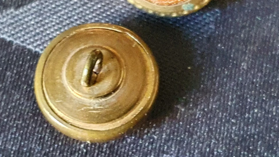 Rare 2 Antique Buttons Stone of / The Sun - Image 4 of 4