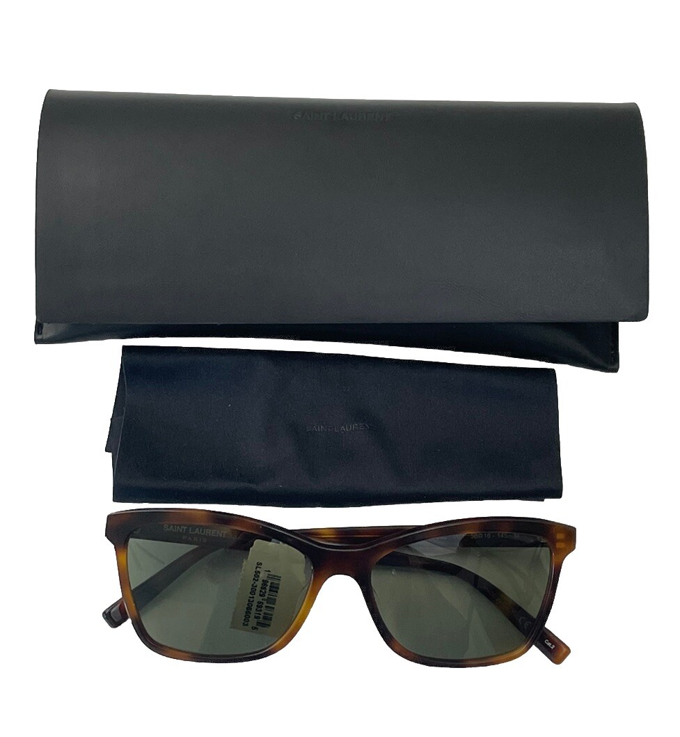 Nuovo Saint Laurent acetato occhio di gatto SL502 003 tartaruga 56 16 145