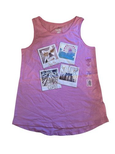 NWT Girls So... Sleeveless Tank Shirt Pink Dog Print Fair Size 12 - Picture 5 of 5