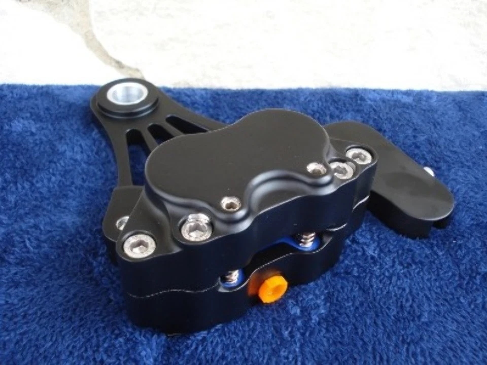 DNA BLACK  REAR BRAKE SET FOR HARLEY SOFTAIL KRAFT TECH MIDWEST CHOPPER FRAMES - Image 3 of 3