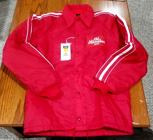VINTAGE OLD MILWAUKEE BEER RED JACKET 