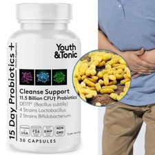 15 days of Probiotics + dietary supplements | 11.5 Billion CFU Gut Health