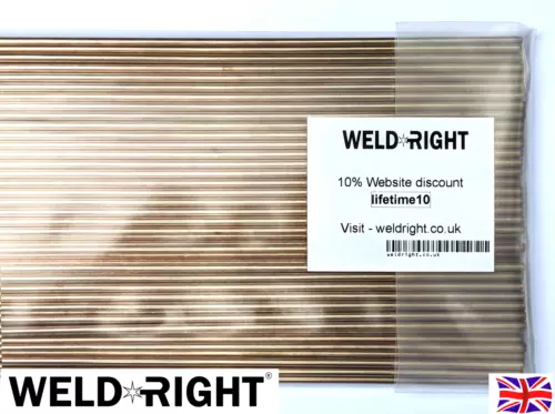 Weld Right® - Sifbronze Nr. 1 Lötschweißstäbe 1,6 mm x 20 Stäbe (333 mm) - Bild 2 von 3