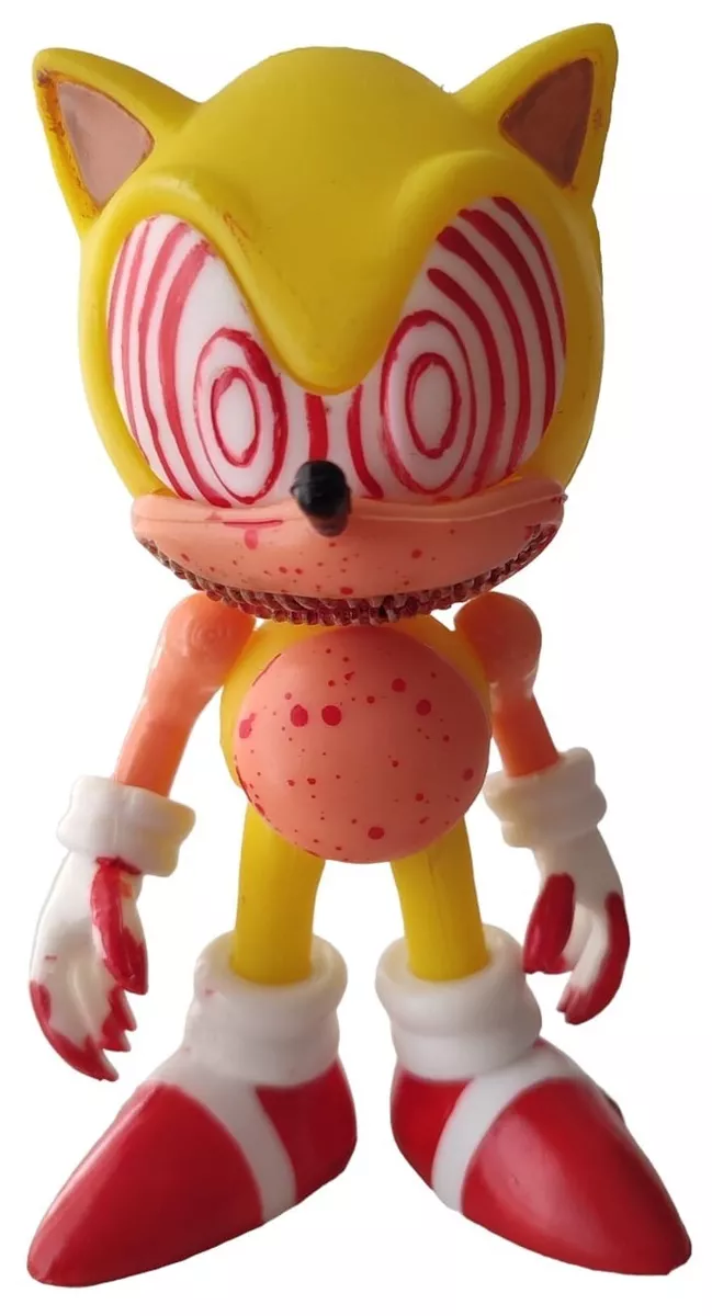 Super Sonic.exe 6 mexican hard plastic action figure hedgehog